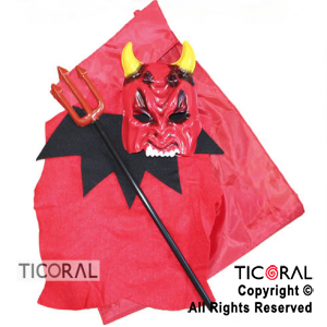 SET DIABLO PECHERA-CAPA CUELLO-TRID-CARE x 1